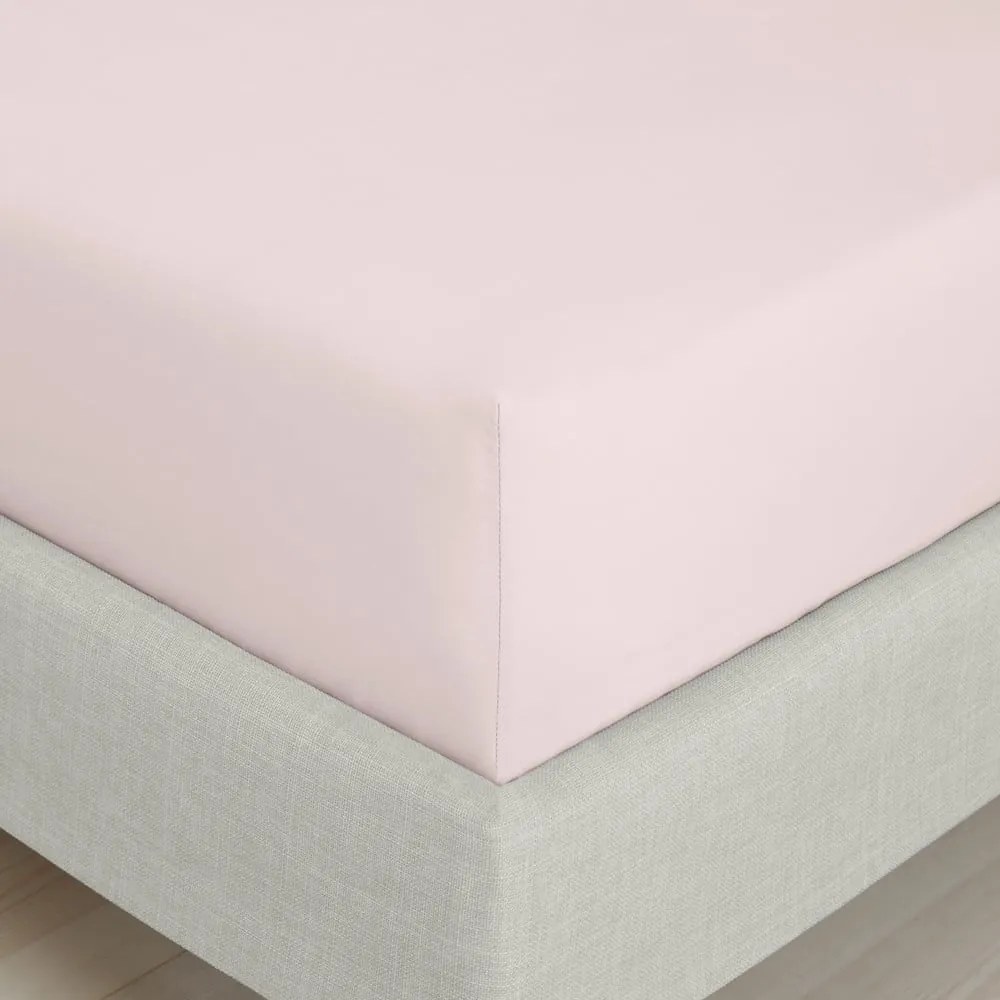 Lenzuolo con angoli rosa in percalle di cotone 185x200 cm Cotton Percale – Bianca