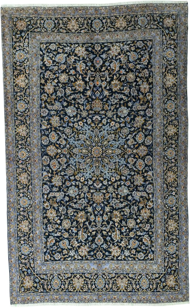 Kashan Tappeto persiano 210x350 Blu (Iran) Annodato A Mano