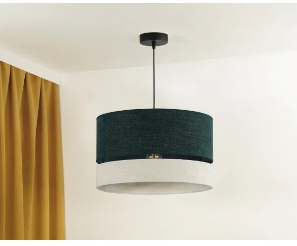 Duolla - Lampadario a sospensione con filo DOUBLE 1xE27/15W/230V diametro 40 cm verde/grigio