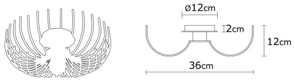 Plafoniera ASPENDOS 1xE27/40W/230V