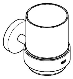 GROHE 41194000 - Bicchiere con supporto START 96 × 106 mm cromo lucido