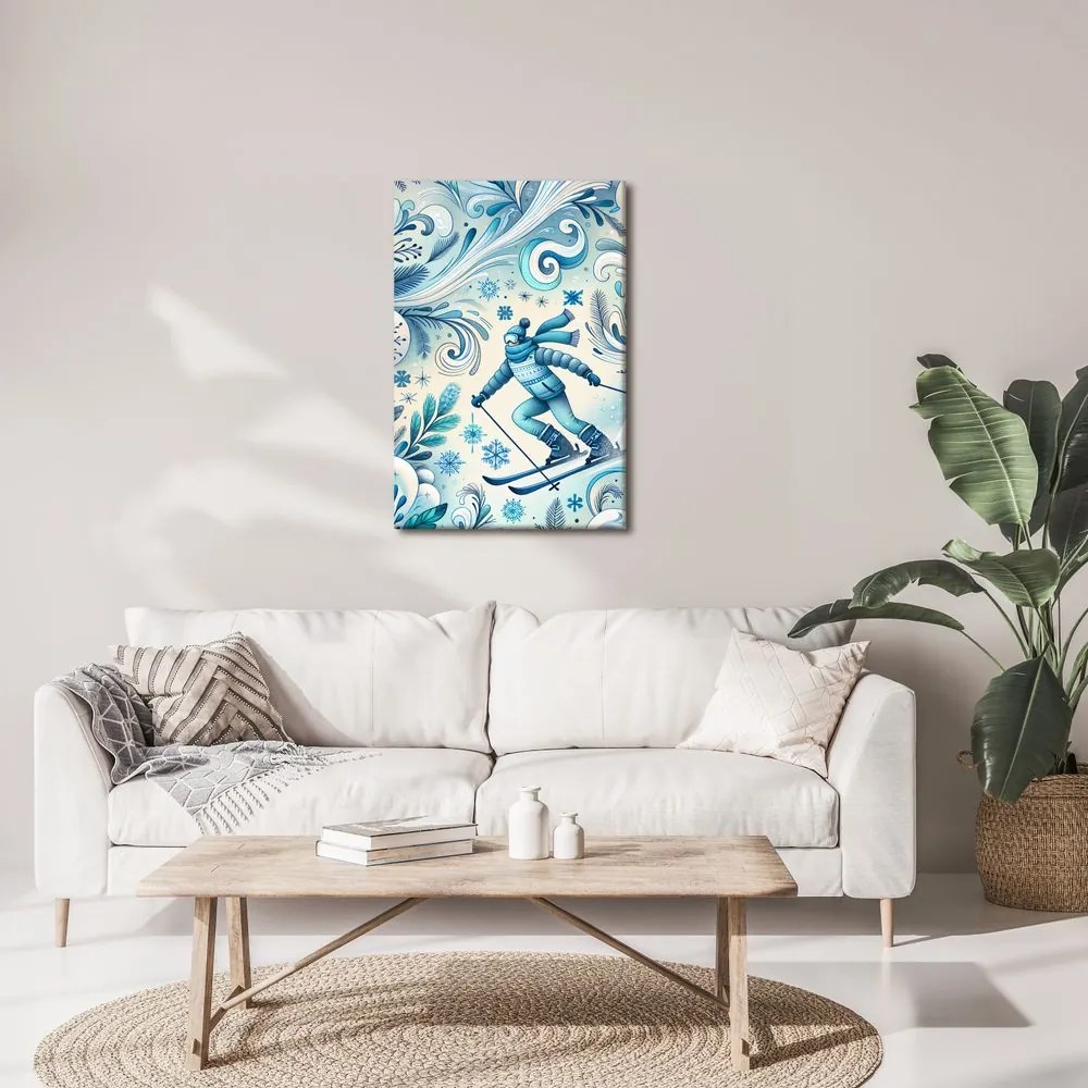 Quadro su tela – Gioia dello sci