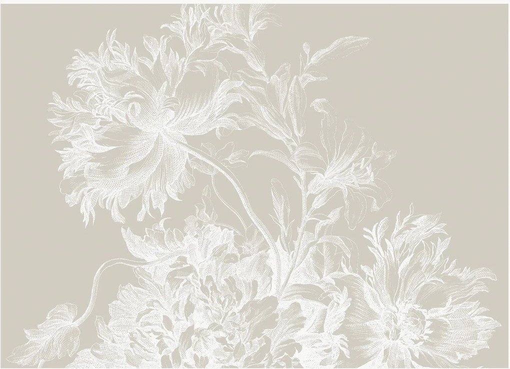 Carta da parati Engraved Flowers