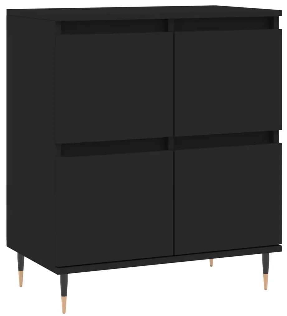 Credenza Nero 60x35x70 cm in Legno Multistrato