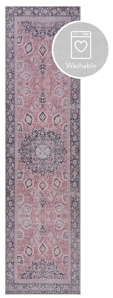 Tappeto lavabile rosa 60x230 cm FOLD Somerton - Flair Rugs