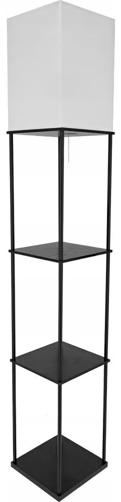 Lampada da terra con mensole 1xE27/40W/230V nero/bianco