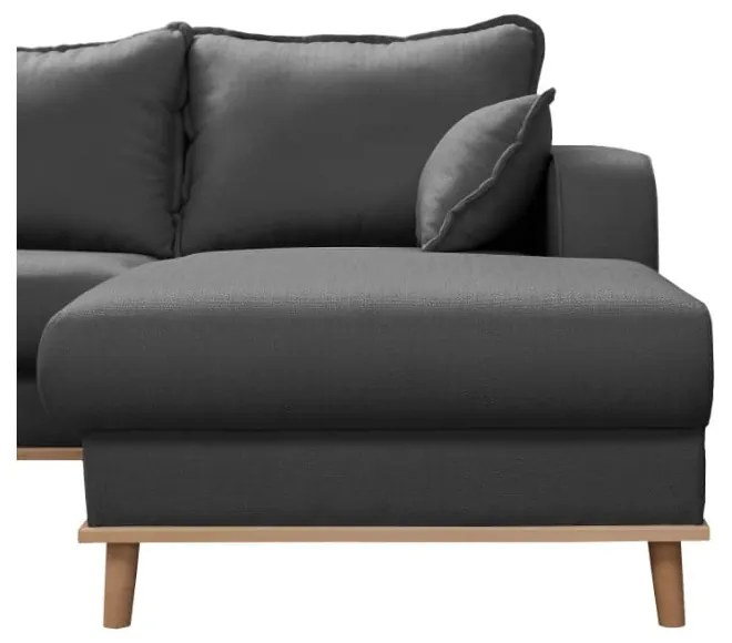 Divano angolare grigio scuro (angolo destro) Beata - Ropez