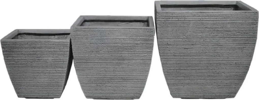 ROSA - set di 3 vasi