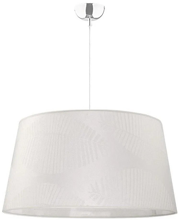 Duolla - Lampadario a sospensione con filo TENOR 1xE27/40W/230V diametro 60 cm bianco/foglie