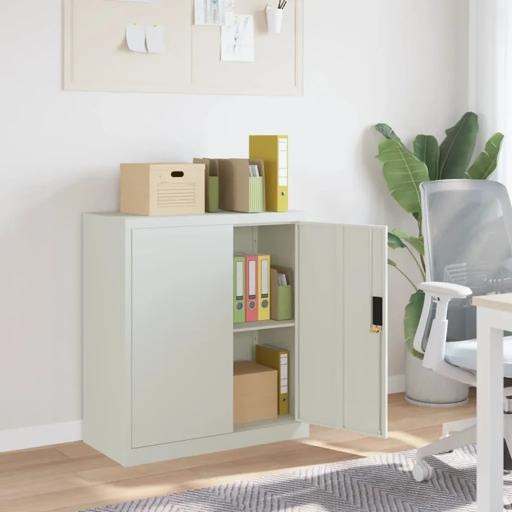 Armadio classificatore grigio chiaro 79x40x90 cm in acciaio