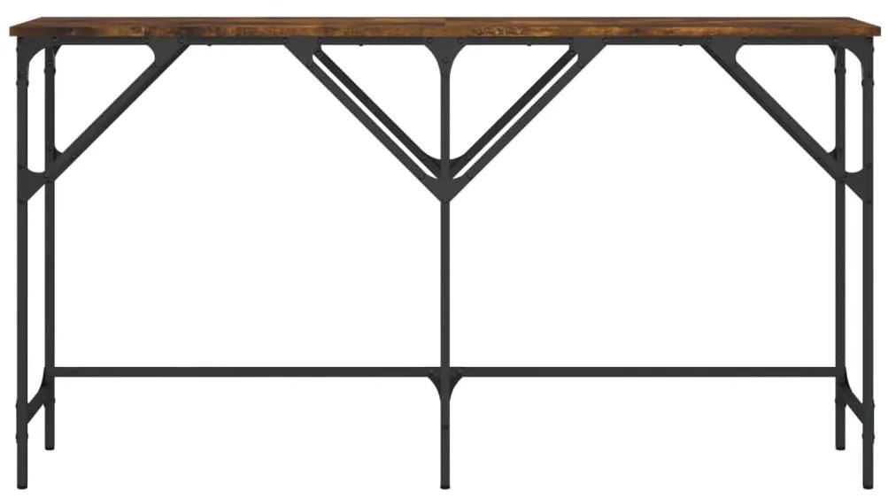 Tavolo consolle rovere fumo 140x29x75 cm in legno multistrato