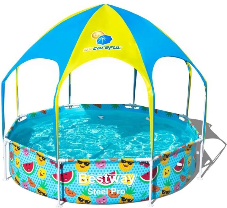 Bestway - Piscina per Bambini Play Splash Copertura Gazebo Spruzzo Doccetta Gioco Acqua
