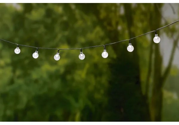 Grundig - Catena LED solare 50xLED/8 funzioni 6,9m bianco caldo