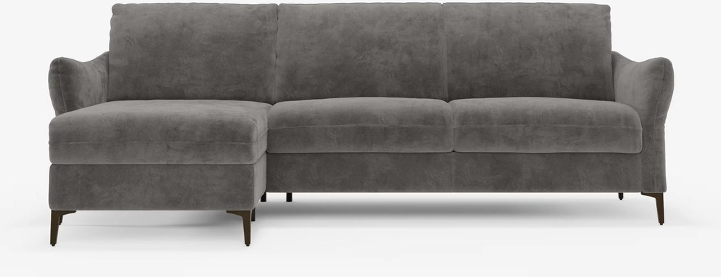 Dalia divano letto angolare con vano contenitore - materasso alto 18 cm in raffinato tessuto smacchiabile T30