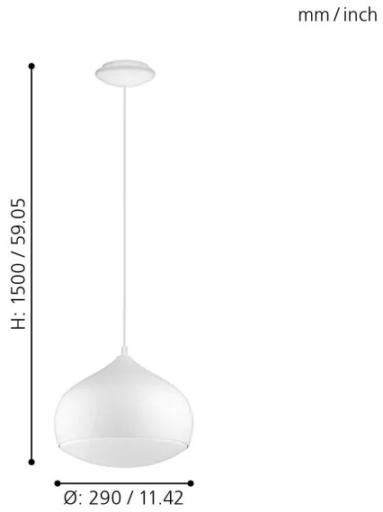 Eglo 98047 - Lampadario LED RGBW dimmerabile su una corda COMBA-C LED/18W/230V