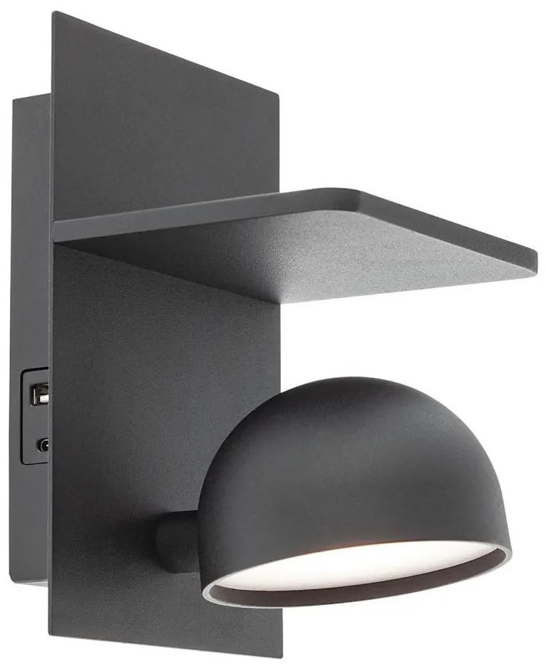 Redo 01-3491 - Luce Spot da parete a LED SEIBI LED/7W/230V USB CRI 90 nero