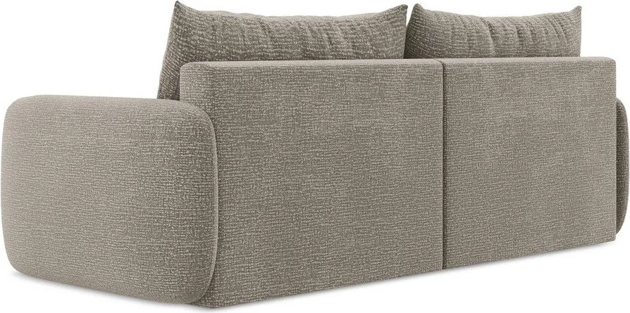 Divano beige allungabile/con contenitore 238 cm Kalena – Makamii