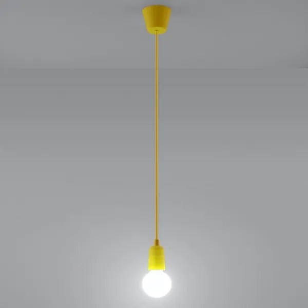Lampadario a sospensione con filo DIEGO 1xE27/60W/230V giallo