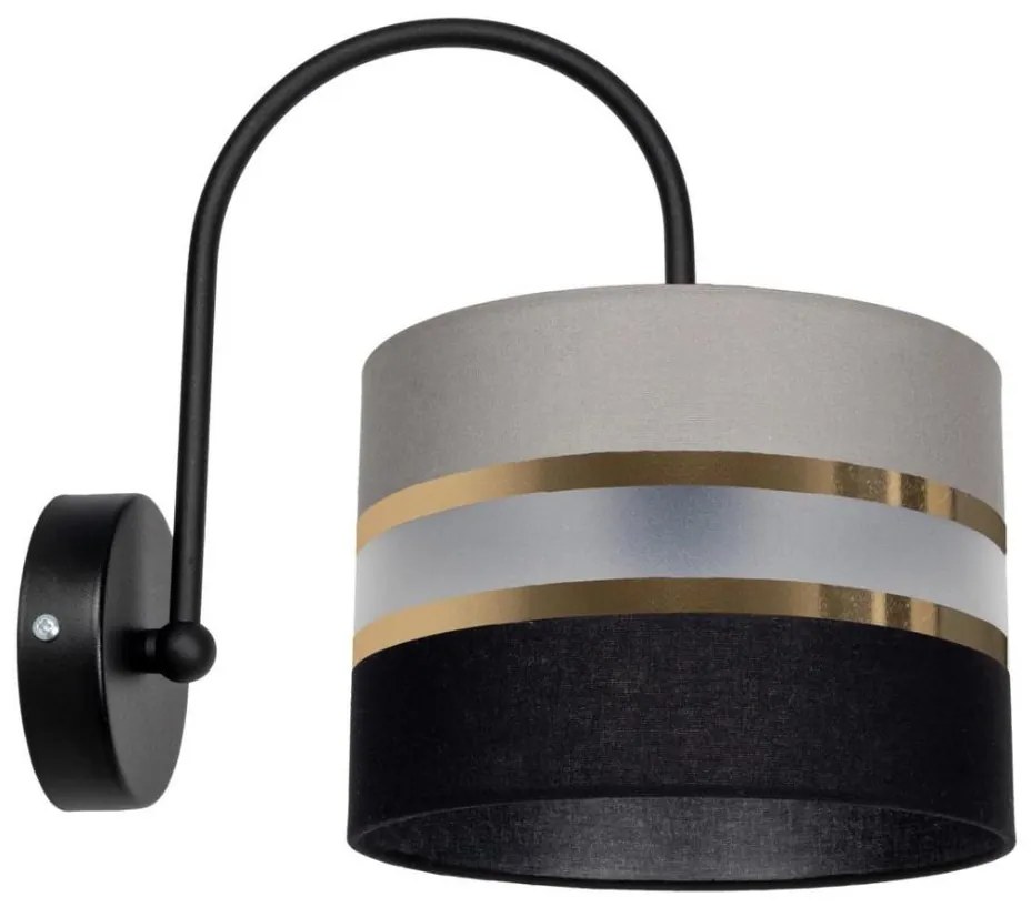 Applique CORAL 1xE27 / 60W / 230V nero / grigio