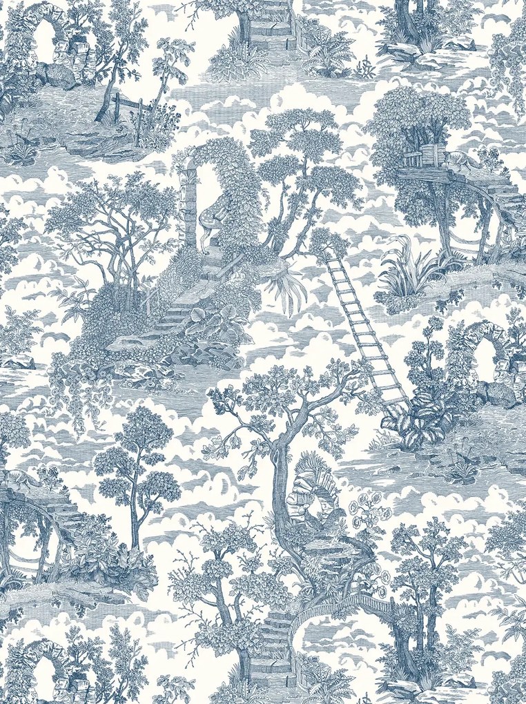 Josephine Munsey Tapete Islet Hoping Toile - Blue