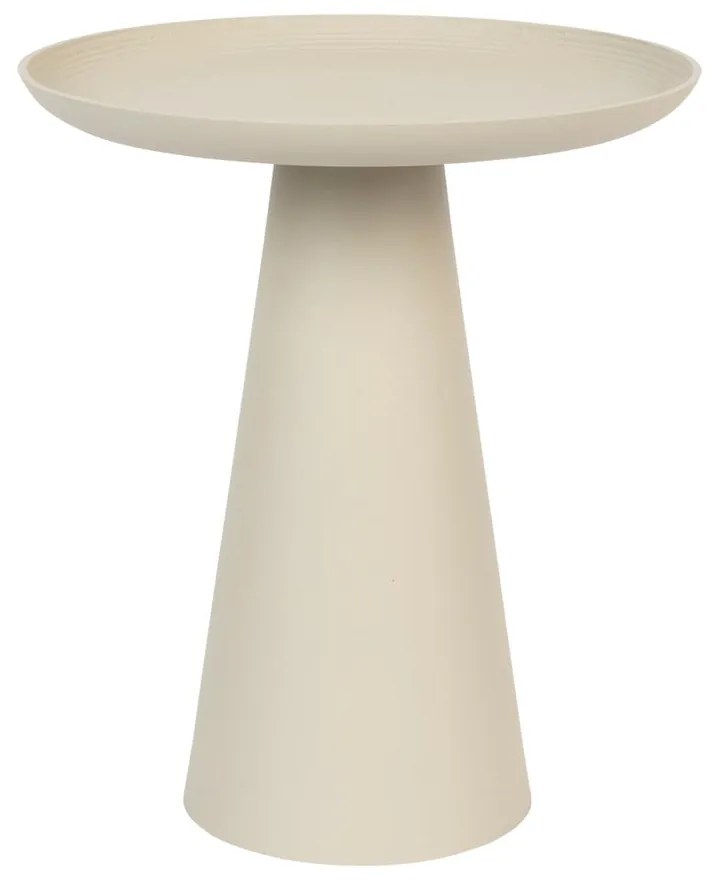 Tavolino in alluminio beige , ø 39,5 cm Ringar - White Label