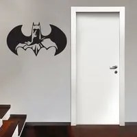 BATMAN - Adesivo murale wall sticker in vinile 55x95 cm Colore: nero