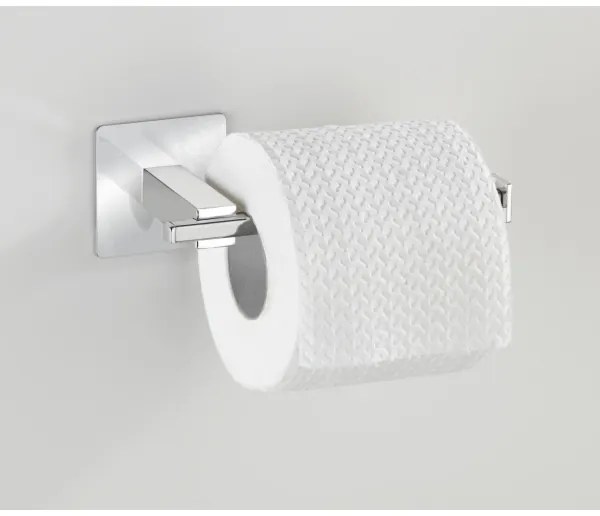 WENKO 23859800 - Portarotolo per carta igienica TURBO-LOC QUADRO ED 16,5x6,5 cm acciaio inox