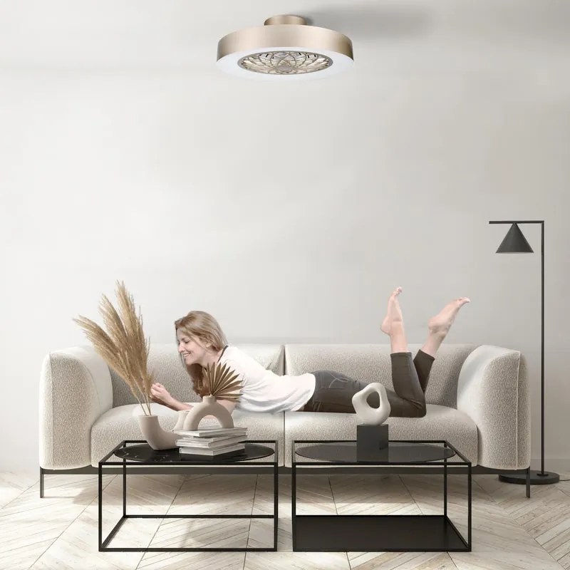 Ventilatore da soffitto Langur ottone , D. 48 cm SULION