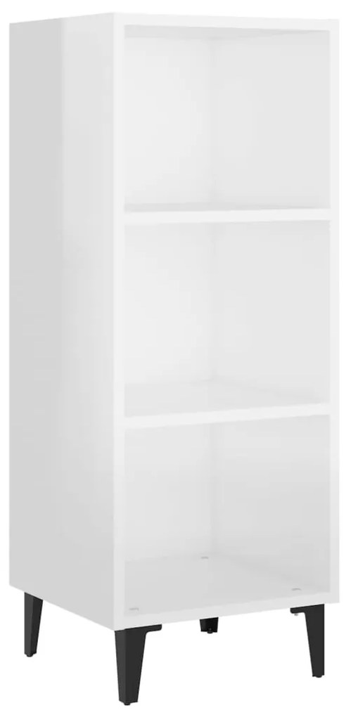 Credenza 34,5x34x90 cm in Legno Multistrato Bianco Lucido