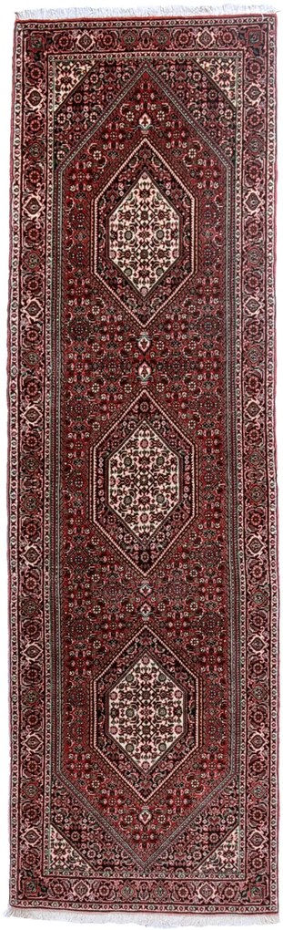 Bidjar Tappeto persiano 80x250 Rosso (Iran) Annodato A Mano