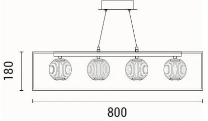 Lampadario LED a sospensione con filo LED/14W/230V 3000K