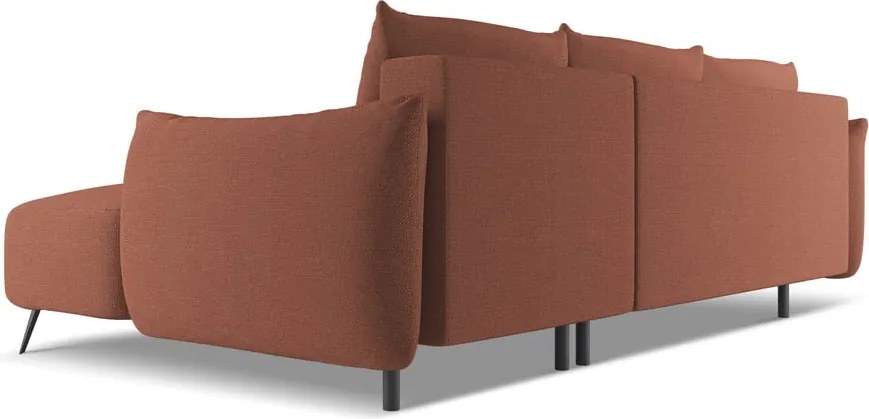 Divano angolare rosa (con penisola a destra) Malie – Makamii