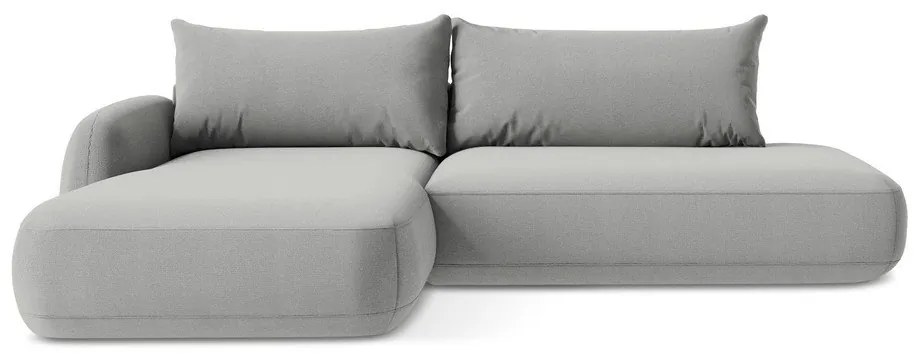 Divano angolare grigio chiaro allungabile (con penisola a sinistra/con chaise lounge) Hale – Makamii