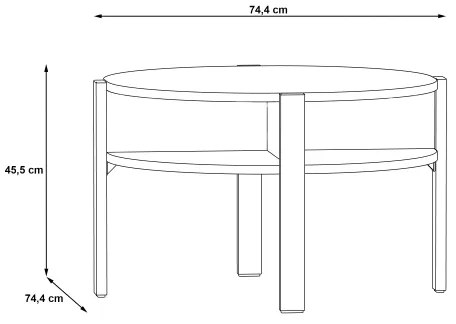 Tavolino da salotto RINO nero