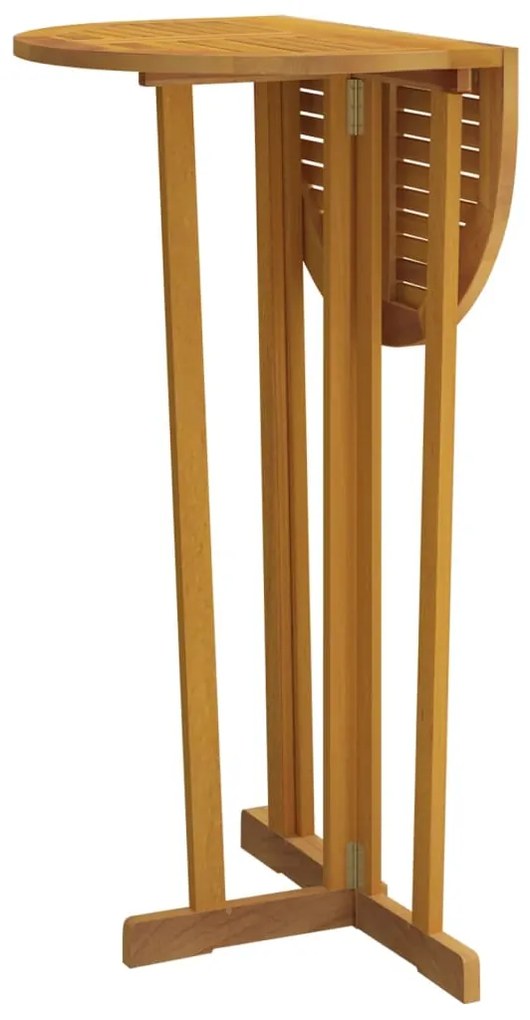 Tavolo da bar pieghevole 90x65x105 cm in legno massello di teak