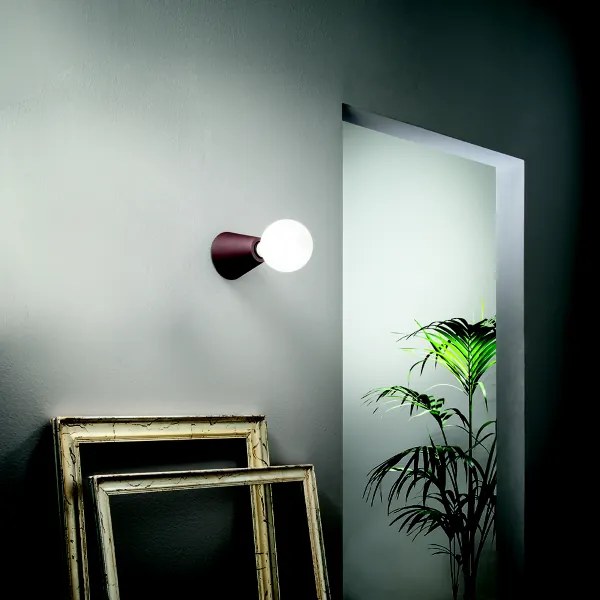 Lampada faretto da interno 12x12 cm FOG in alluminio verniciato Corten