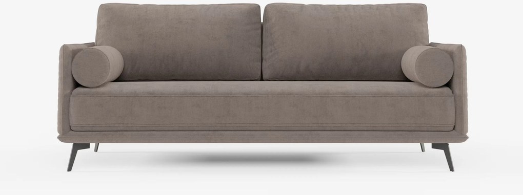 Basalto Divano lineare 2 o 3 posti con seduta unica e base in metallo in tessuto smacchiabile T31