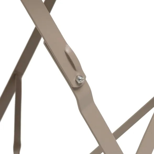 Set Bistrot Pieghevole In Acciaio Tavolo 60x60 Con 2 Sedie Donald Tortora