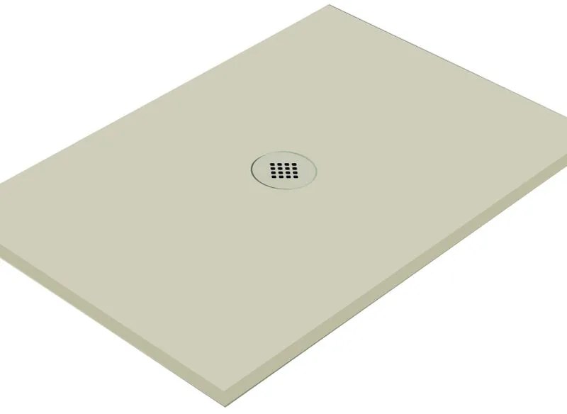 Piatto doccia in ceramica extra slim crema L 160 x L 80 cm