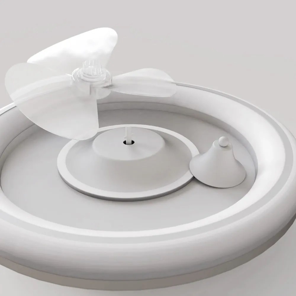 Plafoniera a LED bianca con telecomando e ventilatore Alan - SULION