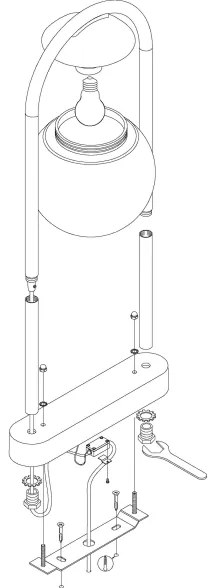 Eglo 98733 - Lampada da esterno VECCHIA 1xE27/28W/230V IP44