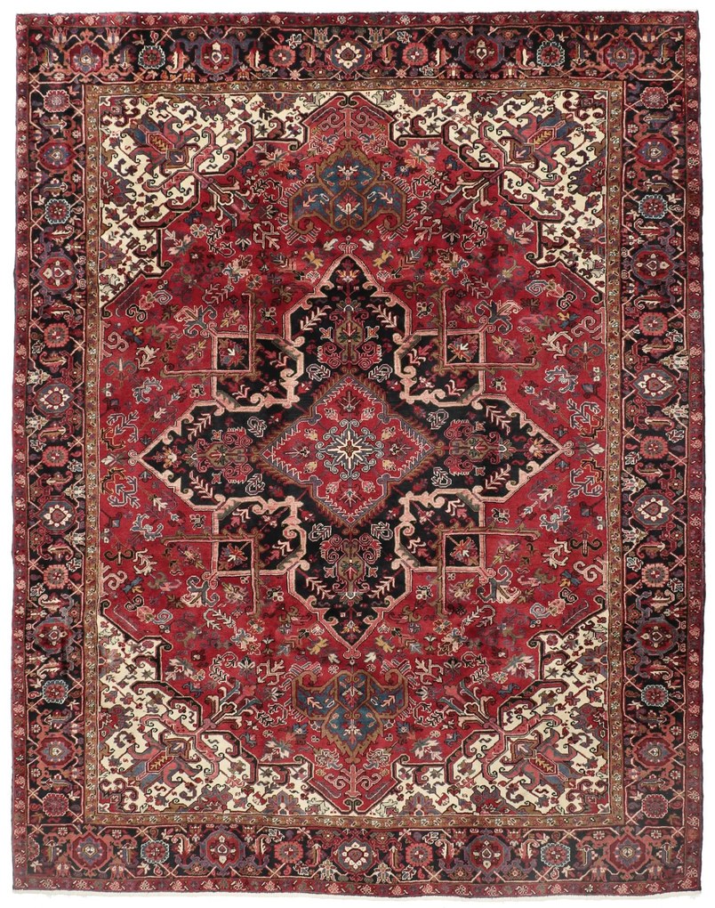 Heriz Tappeto persiano 330 x 270 (Iran) Annodato A Mano