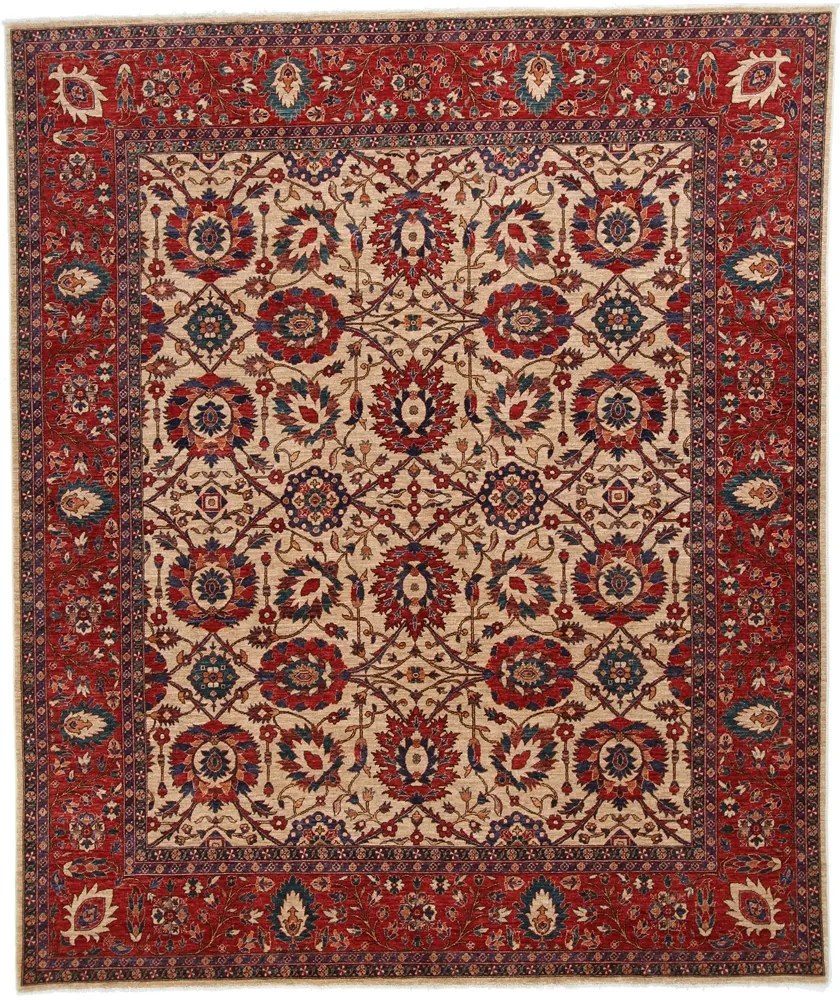 Shams Tappeto 250 x 300 Rosso (Pakistan) Annodato A Mano