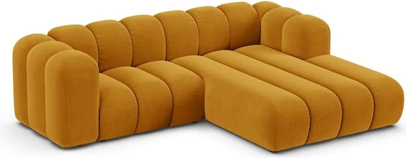 Divano angolare giallo ad angolo destro Lupine - Micadoni Home