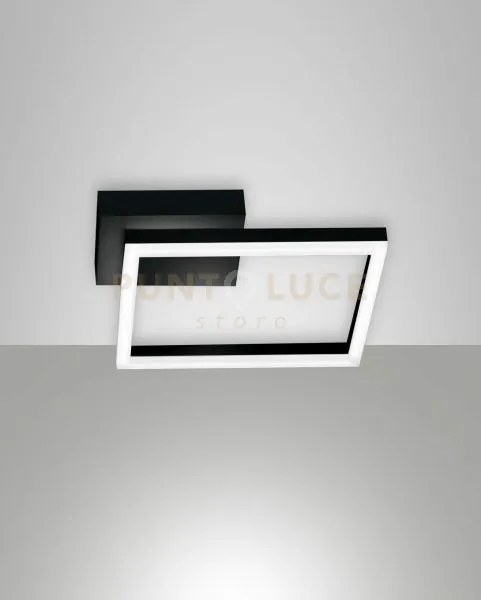 Bard applique nera 1 luce a led 3000k - 22w - 2160 lm dimmerabile