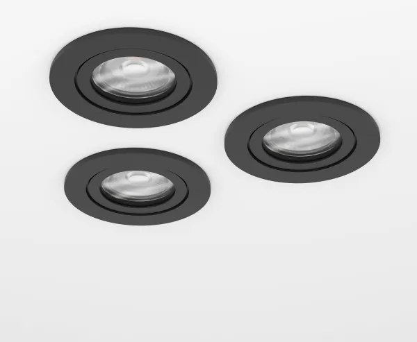 Eglo 902244 - Set 3x faretti LED da incasso BARRANCO, 1x GU10/4,5W/230V, nero