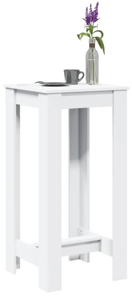 Tavolo Da Bar Bianco 51x50x103,5 Cm İn Truciolato /