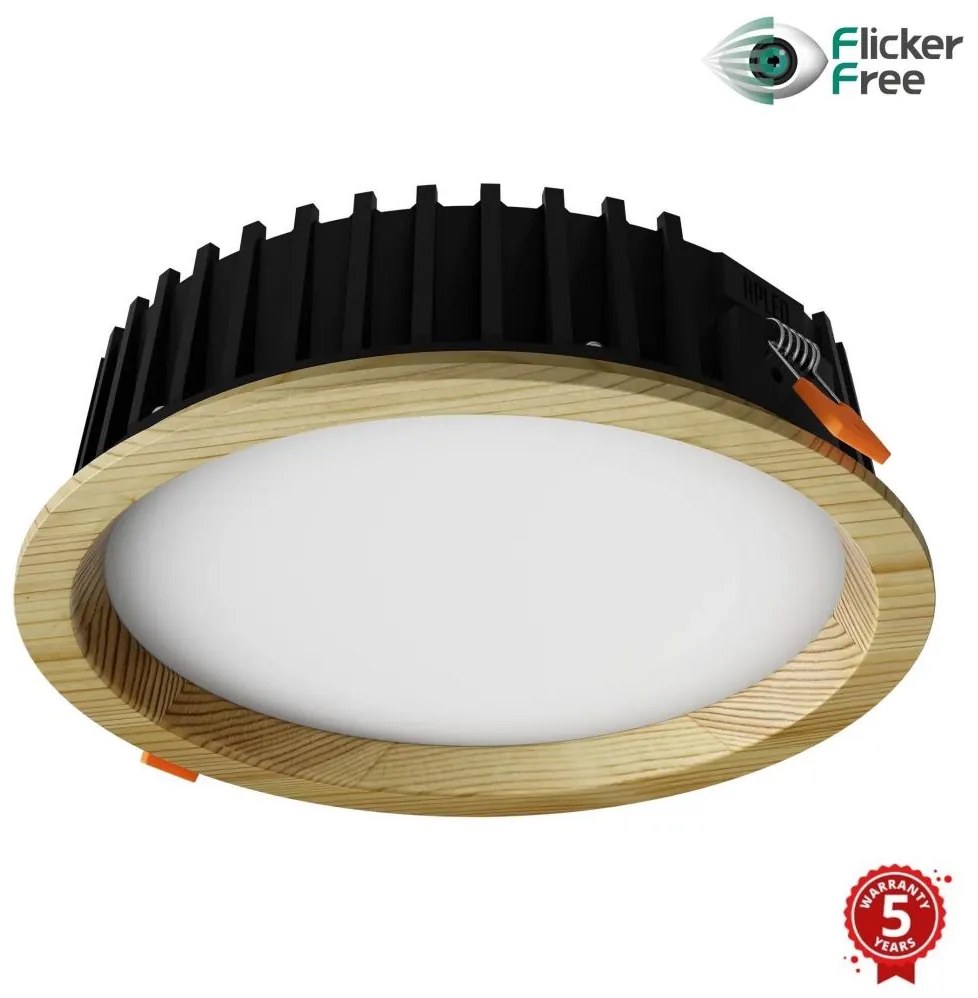 APLED-Lampada LED RONDO WOODLINE LED/12W/230V 4000K diametro 20 cm pino legno solido