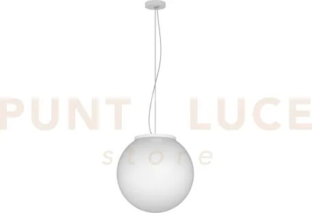 Mars sospensione vetro bianco d.30 cm 1 luce attacco e27