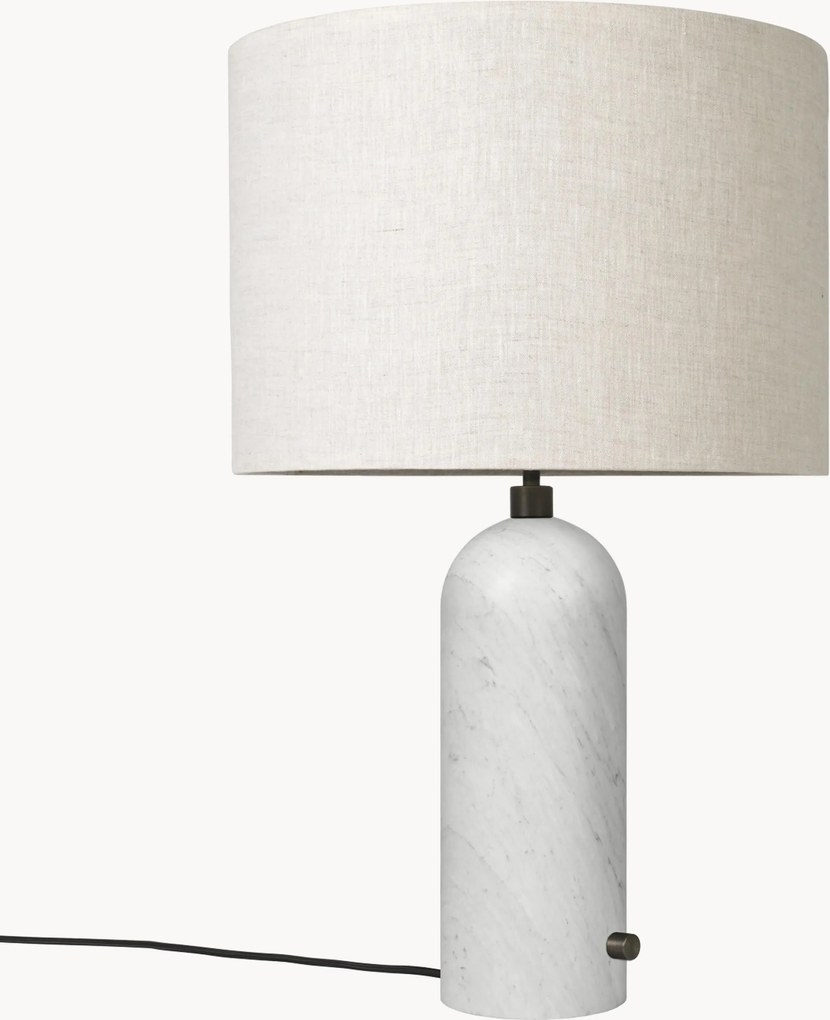 Lampada da tavolo grande con luce regolabile e base in marmo Gravity, varie misure